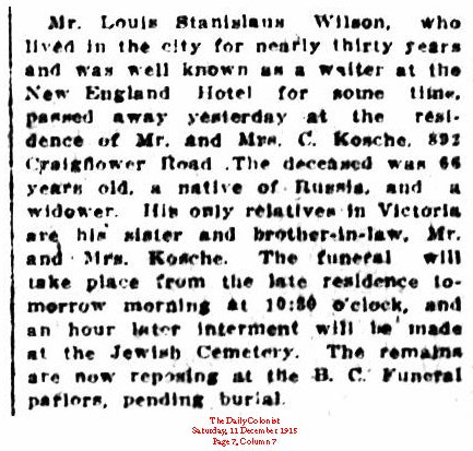 Louis Wilson obit