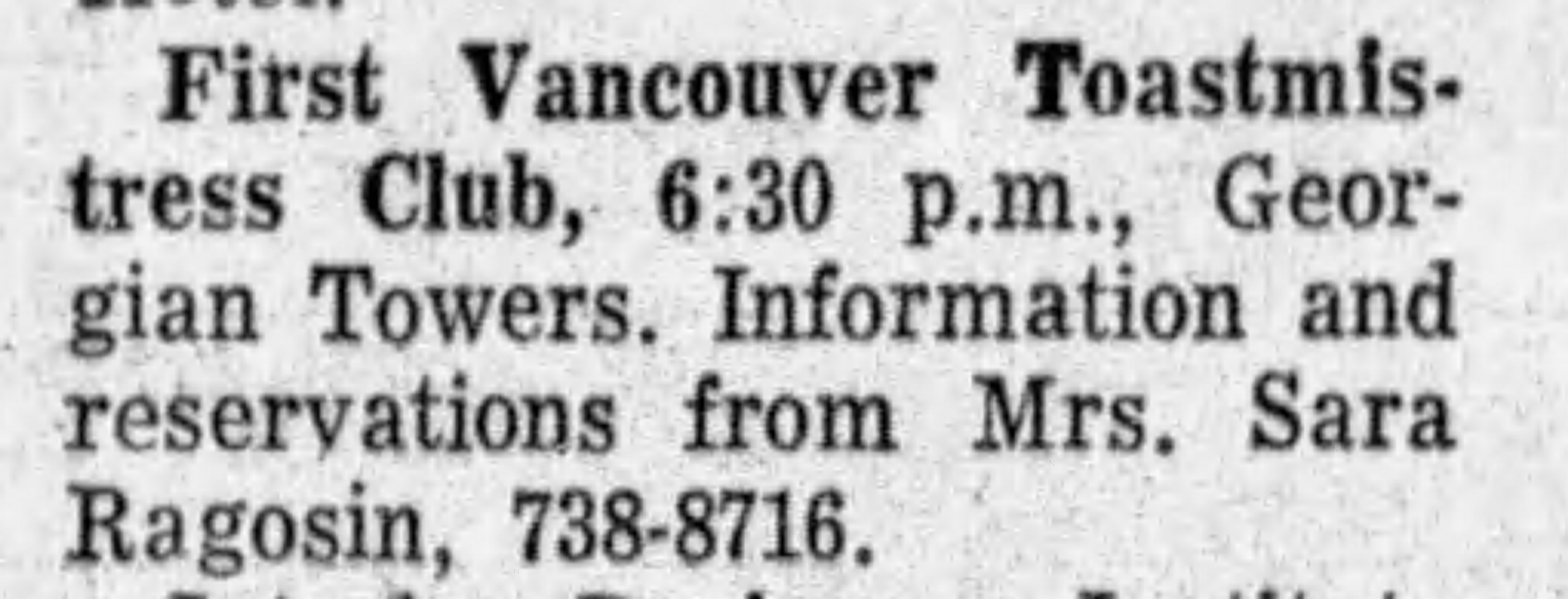Sarah Ragosin – The Jewish Cemetery of Victoria, British Columbia