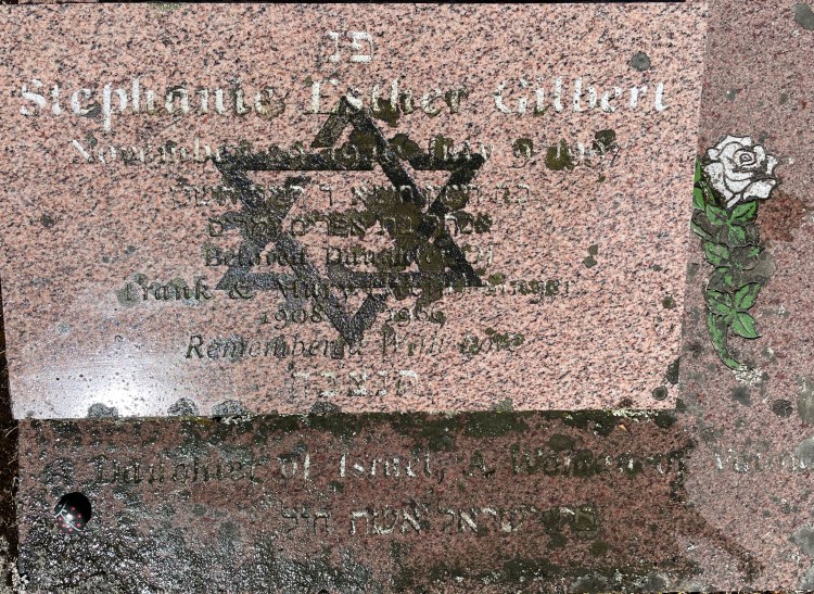 gravestone of Stephanie Esther Gilbert