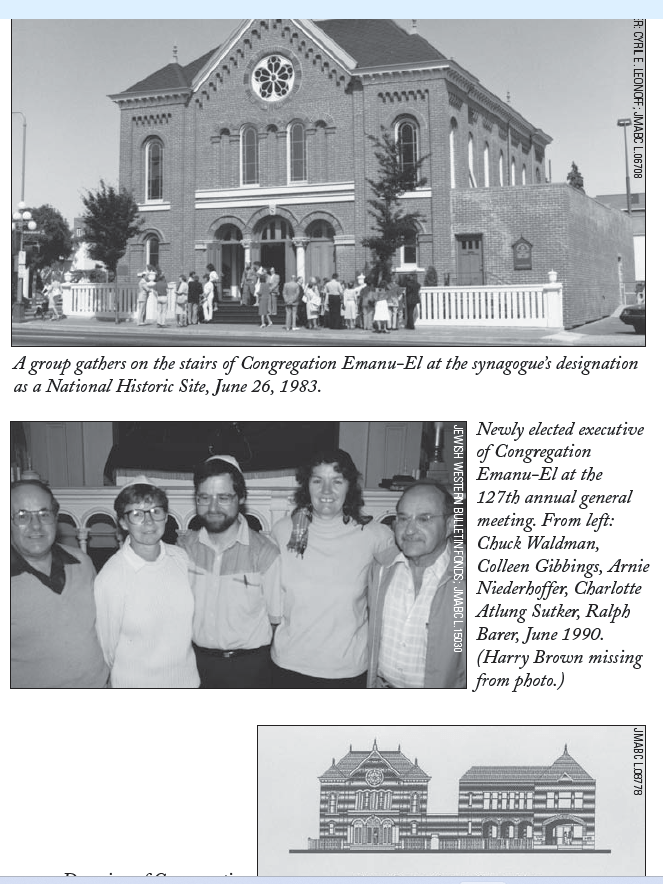 Congregation Emanuel becomes an historic site. Chuck Waldman and others in attendance.