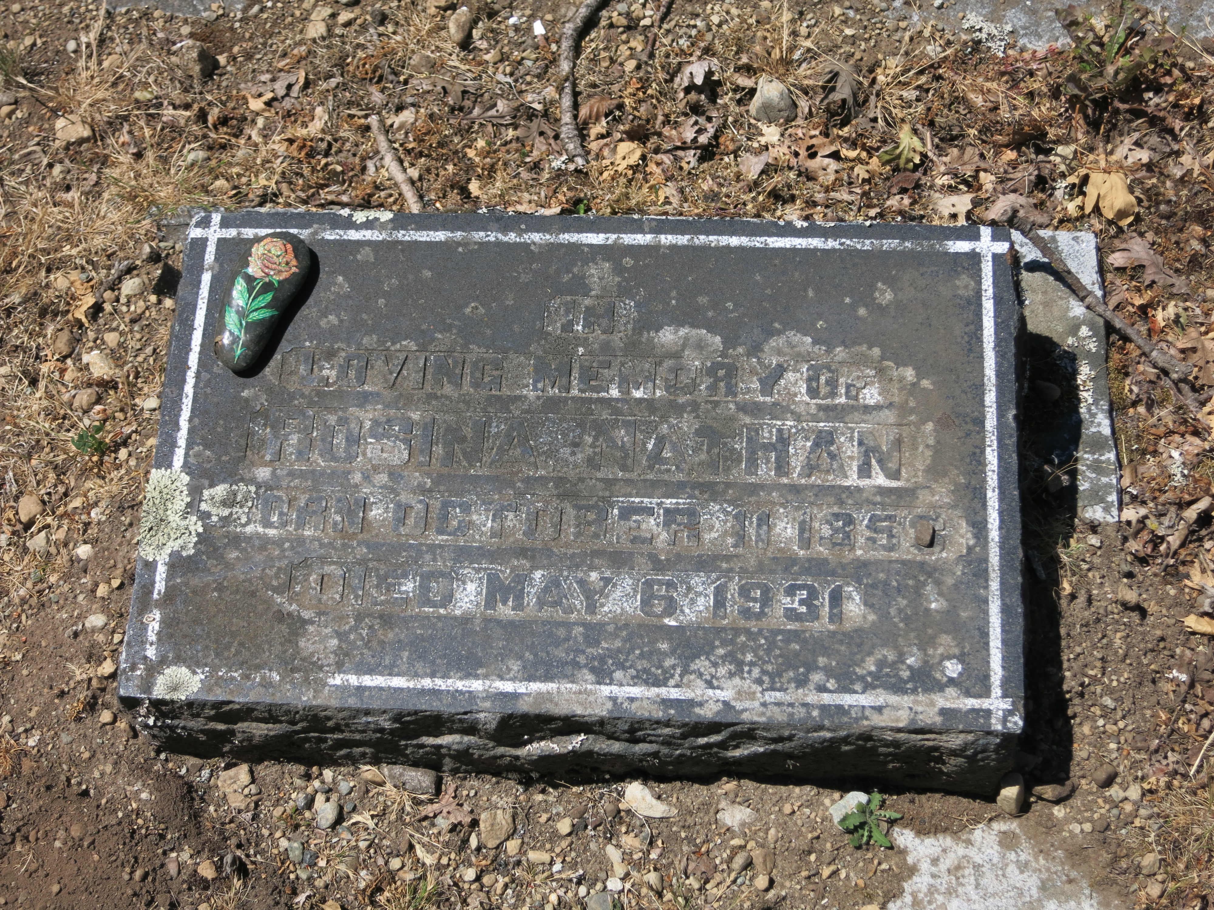 gravestone for Rosina Nathan June 2026