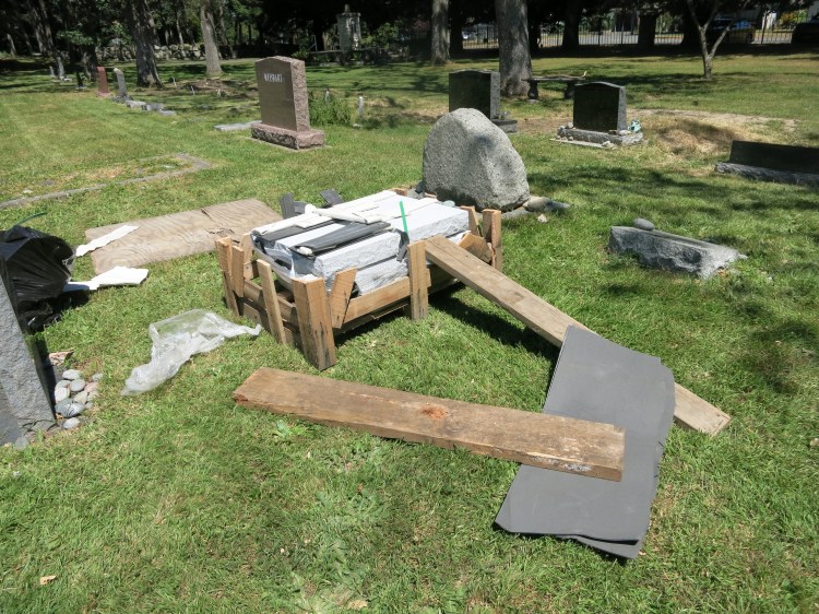 headstones to be installed