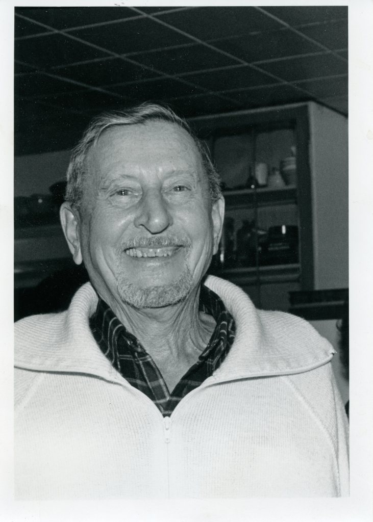 Black and white photo portrait of a man