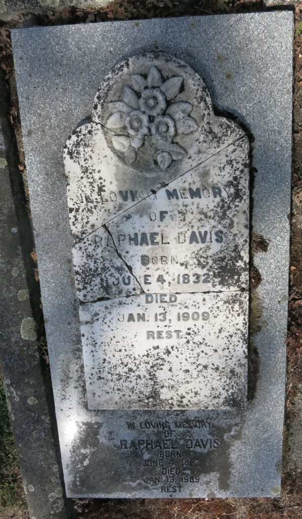 Gravestone of Raphael Davis