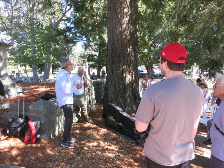 Dan Barer and R. Eli at the unveiling of the Monument of the 36